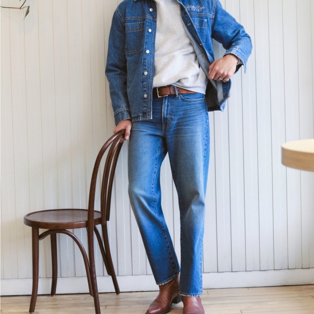 Men's Rigid Denim Relaxed Straight Jeans